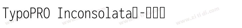 TypoPRO Inconsolata字字体转换